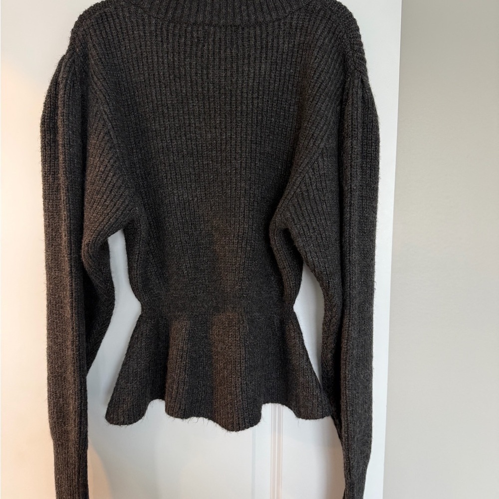 H&M Charcoal Ribbed Turtleneck Sweater Sz Medium - Picture 13 of 13